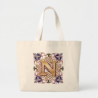 Bolso De Tela Gigante Letra céltica N del diseño