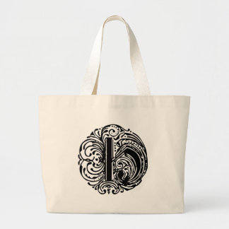 Bolso De Tela Gigante Letra monarquia "H"