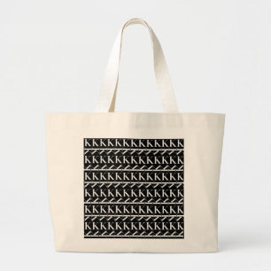 Bolso De Tela Gigante Letra monográfica inicial K