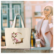 Letra Personalizada G Monograma Floral Elegante Do