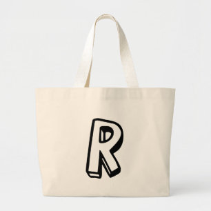 Bolso De Tela Gigante Letra R
