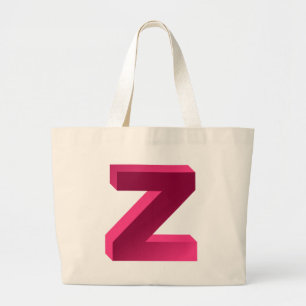 Bolso De Tela Gigante Letra Z del monograma