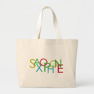 Bolso De Tela Gigante Letras de SAXOPHONE