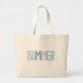 Bolso De Tela Gigante letras multicolores de verano