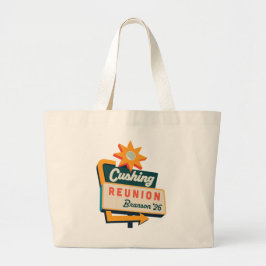 Bolso De Tela Gigante Letrero en el camino de la reunión de Cushing