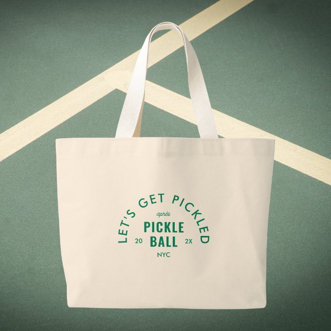 Bolso De Tela Gigante Let's Get Pickled Après Pickle Ball Custom Crest (Subido por el creador)