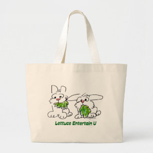 Bolso De Tela Gigante Lettuce Entertain U Personalizado Rabbits
