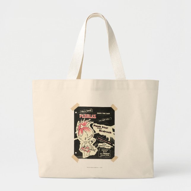 Bolso De Tela Gigante Leyenda de rock de Punk PEBBLES™ (Frente)