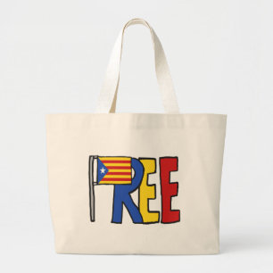 Bolso De Tela Gigante Libertad para la independencia catalana