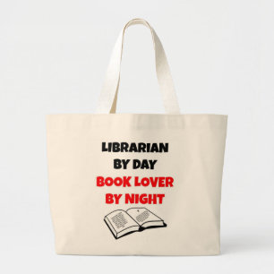 Bolso De Tela Gigante Libreriales por día Lover libro por noche