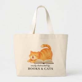 Bolso De Tela Gigante Libro de Acuarela Gato Jengibre Divertido dicho de