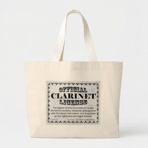 Bolso De Tela Gigante Licencia Clarinet