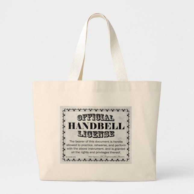 Bolso De Tela Gigante Licencia de Handbell (Frente)