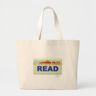 Bolso De Tela Gigante Licencia para leer el lema de Guay Bookworm
