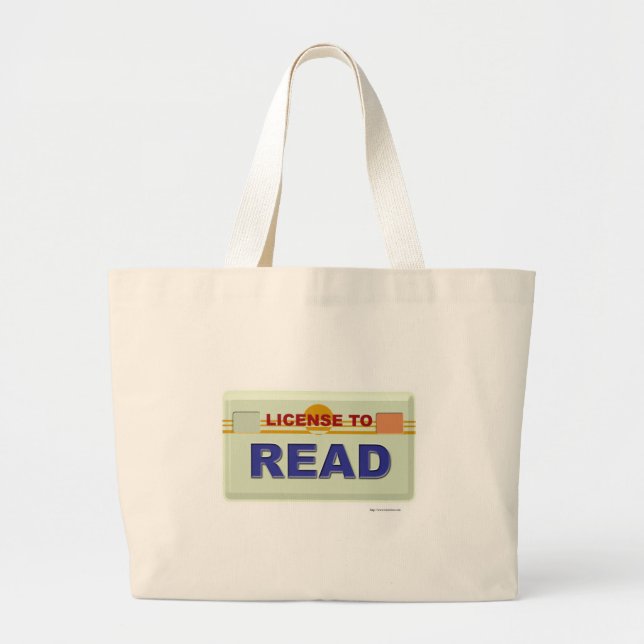 Bolso De Tela Gigante Licencia para leer el lema de Guay Bookworm (Frente)