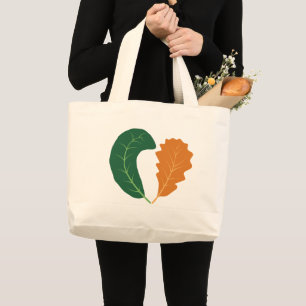 Bolso De Tela Gigante Lienzo Corazones Terrosos Modernos