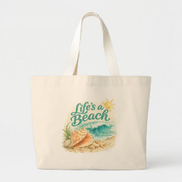 Bolso De Tela Gigante Life's A Beach