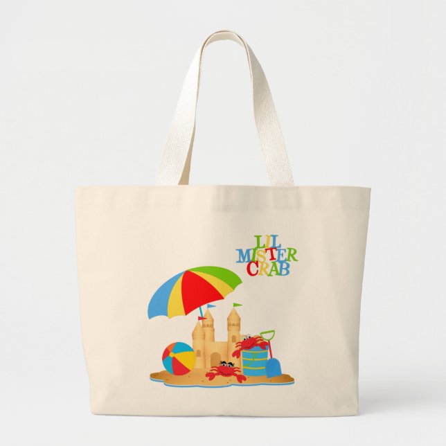 Bolso De Tela Gigante Lil Mister Crab  Jumbo Tote (Frente)