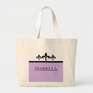 Bolso De Tela Gigante Lilac Swanky Fleur De Lis Bag