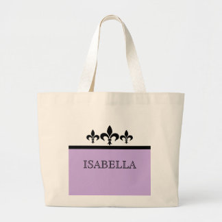 Bolso De Tela Gigante Lilac Swanky Fleur De Lis Bag