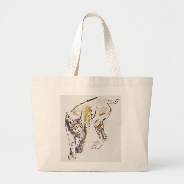 Bolso De Tela Gigante Lince europeo (Frente)