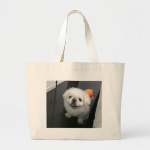 Bolso De Tela Gigante Lindo shih tzu mirando a la cámara