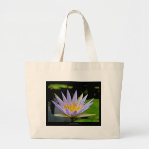 Bolso De Tela Gigante Lirio de agua azul de la flor 026