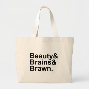 Bolso De Tela Gigante Lista de Atributos de Belleza y Cerebro y Fuerza