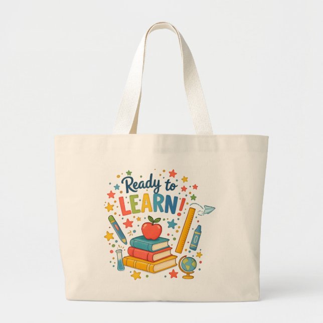 Bolso De Tela Gigante Listo para Aprender (Frente)