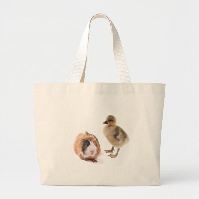 Bolso De Tela Gigante little goose and guinea pig (Frente)