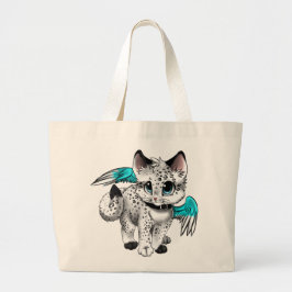 Bolso De Tela Gigante Little Personalizado Angel Cat
