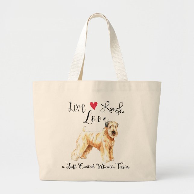 Bolso De Tela Gigante Live Lauder Love a Wheaten (Frente)