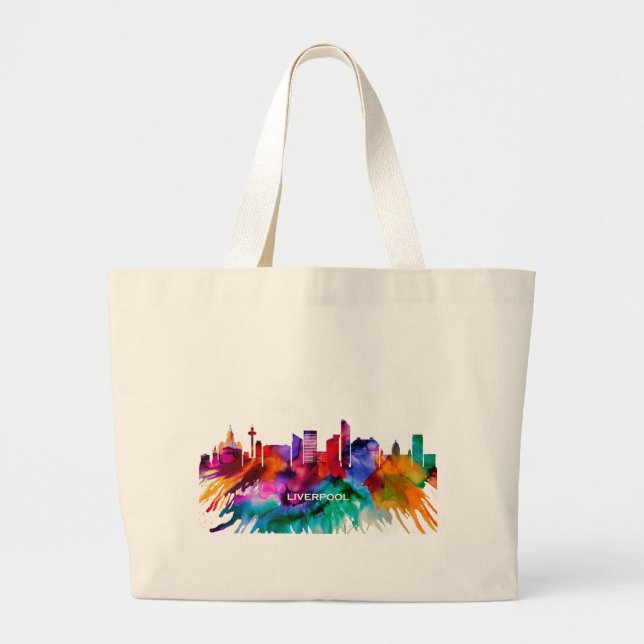 Bolso De Tela Gigante Liverpool Skyline (Frente)
