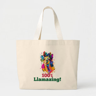 Bolso De Tela Gigante Llama