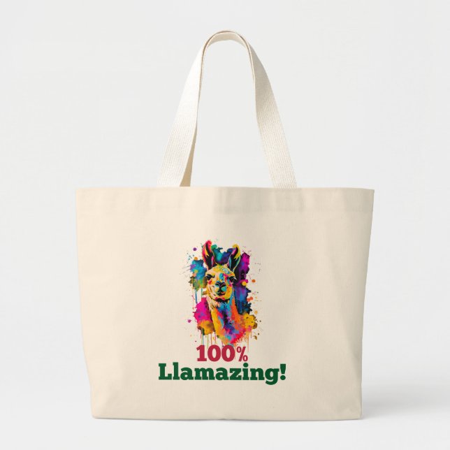 Bolso De Tela Gigante Llama (Frente)