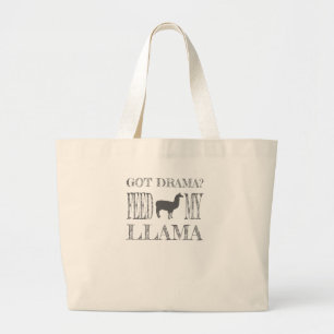 Bolso De Tela Gigante Llama dramática recibe ramas de mi llamada