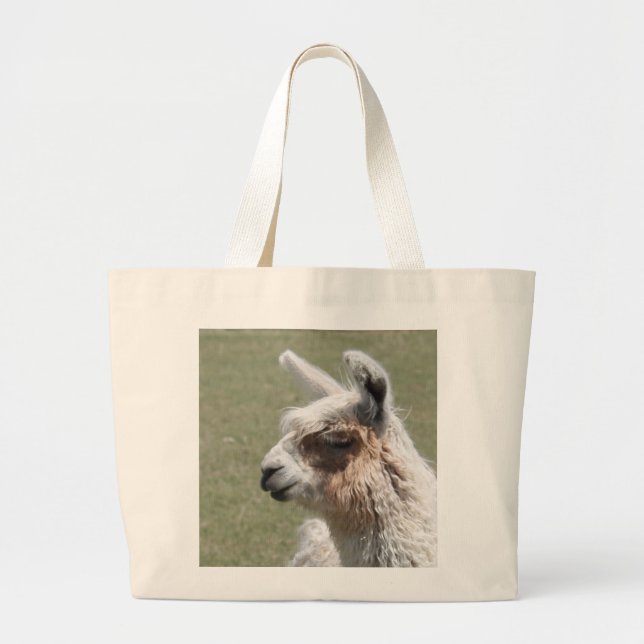 Bolso De Tela Gigante Llama Rubor (Frente)