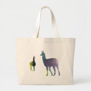Bolso De Tela Gigante Llamas