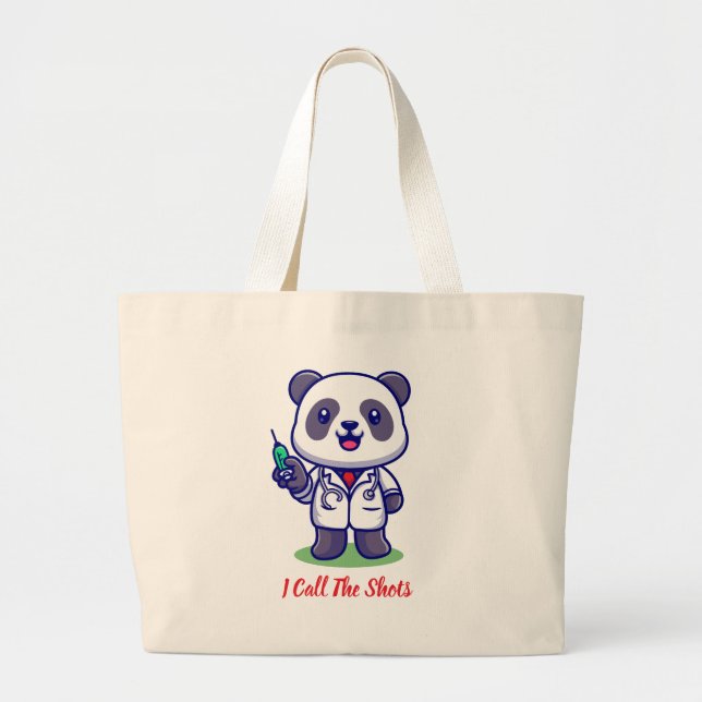 Bolso De Tela Gigante Llamo a las zapatas Panda Tote Bag (Frente)