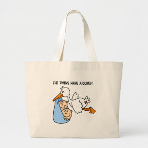 Bolso De Tela Gigante Llegada gemela de la cigüeña