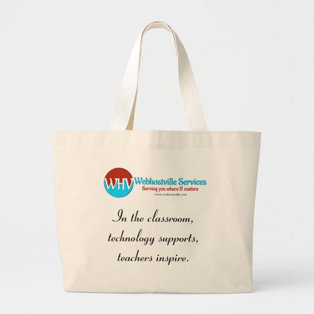 Bolso De Tela Gigante Lleva Inspiración Adonde Vayas: Tema De Educación (Frente)