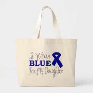 Bolso De Tela Gigante Llevo el azul para mi hija (Blue Ribbon)
