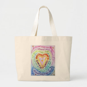 Bolso De Tela Gigante Lo que el cáncer no puede hacer: Poem Heart Art To