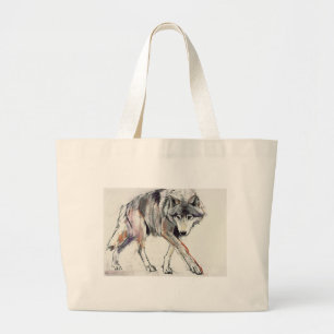 Bolso De Tela Gigante Lobo