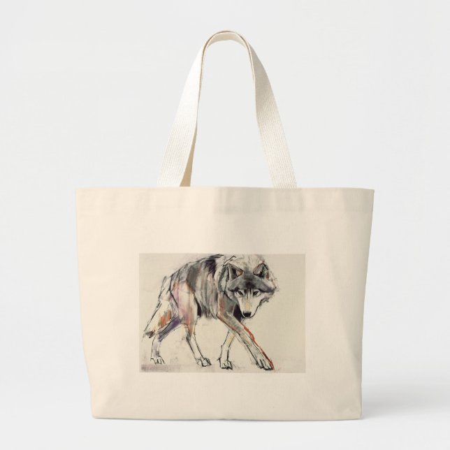 Bolso De Tela Gigante Lobo (Frente)