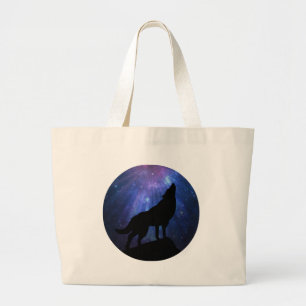 Bolso De Tela Gigante Lobo Celestial