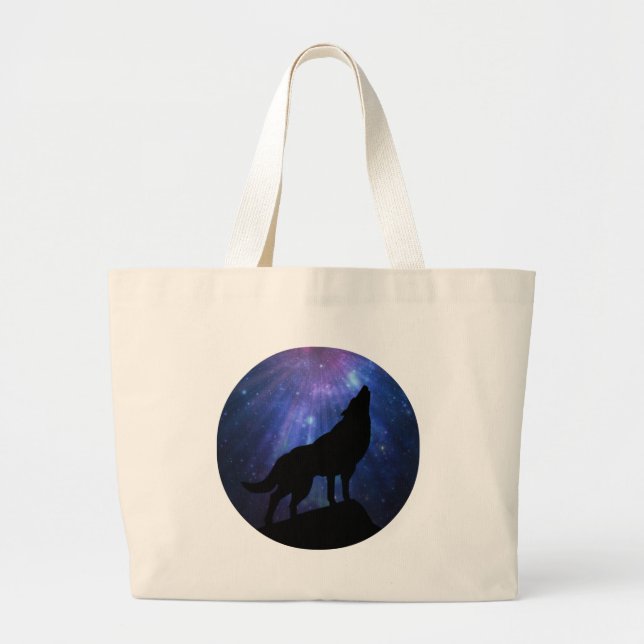 Bolso De Tela Gigante Lobo Celestial (Frente)