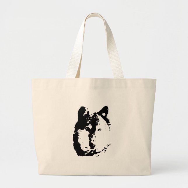 Bolso De Tela Gigante Lobo de arte pop (Frente)