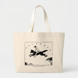 Bolso De Tela Gigante Lobo de hadas francesas y el príncipe Totebag