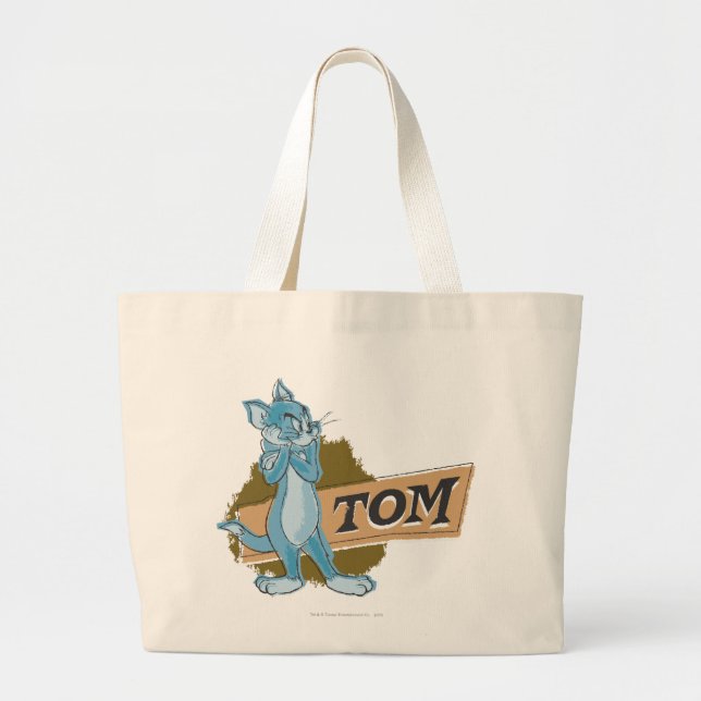 Bolso De Tela Gigante Logo de Tom Attitude (Frente)